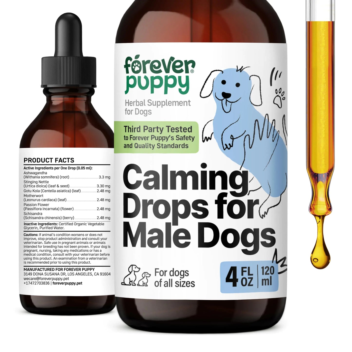 Daytime Calming Drops for Male Dogs